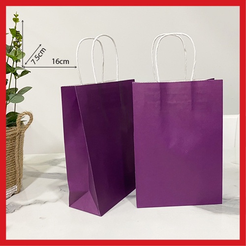 10 TÚI KRAFT 16x23x7.5cm - NHIỀU MÀU