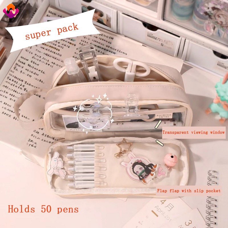 Túi Đựng Bút Cỡ Lớn Thiết Kế Đơn Giản Phong Cách Nhật Bản