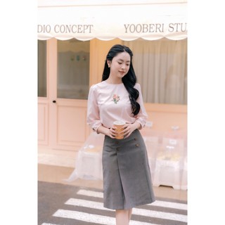 Minx - chân váy susan button skirt