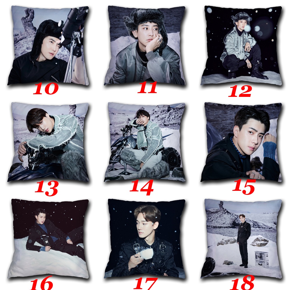 Vỏ Gối Polyester Một Mặt In Hình EXO Xiumin /Suho /Chen /Chanyeol /Kai / Sehun Trang Trí Nhà Cửa / Xe Hơi