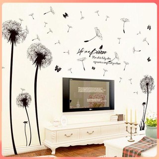 Decal Dán Tường Hình Hoa Bồ Công Anh Bầu Trời