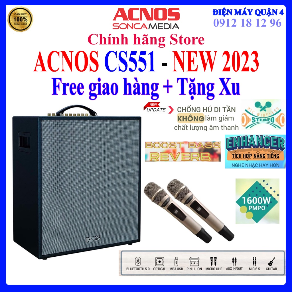 Dàn Âm Thanh Di Động ACNOS CS551 PLUS / ACNOS CS551 - Hàng chính hãng - Mới 100%