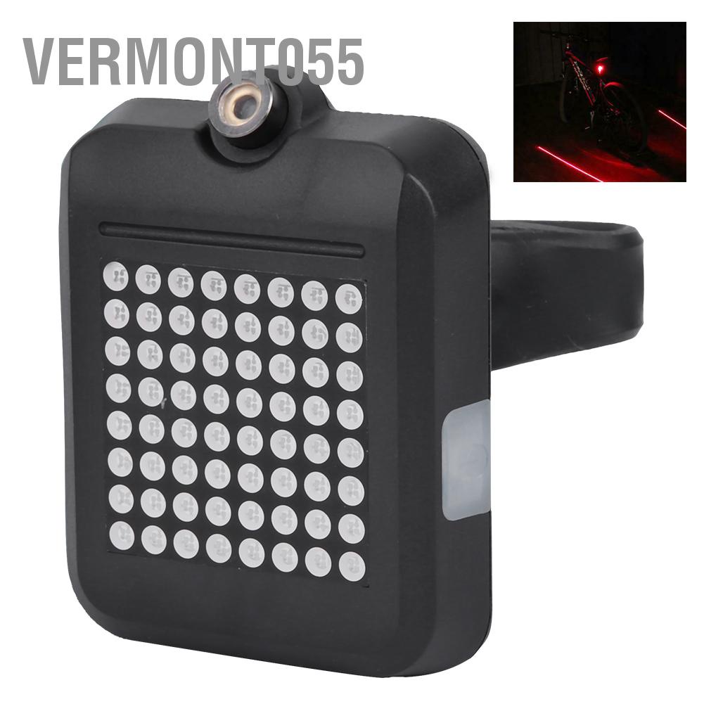 Có thể bán buôn Đèn báo rẽ xe đạp phanh cảm ứng thông minh Phanh tự động Sạc USB Vermont055 Hàng giao ngay
