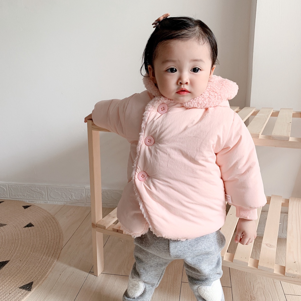 Áo phao lót lông ấm áp cho bé gái/ bé trai