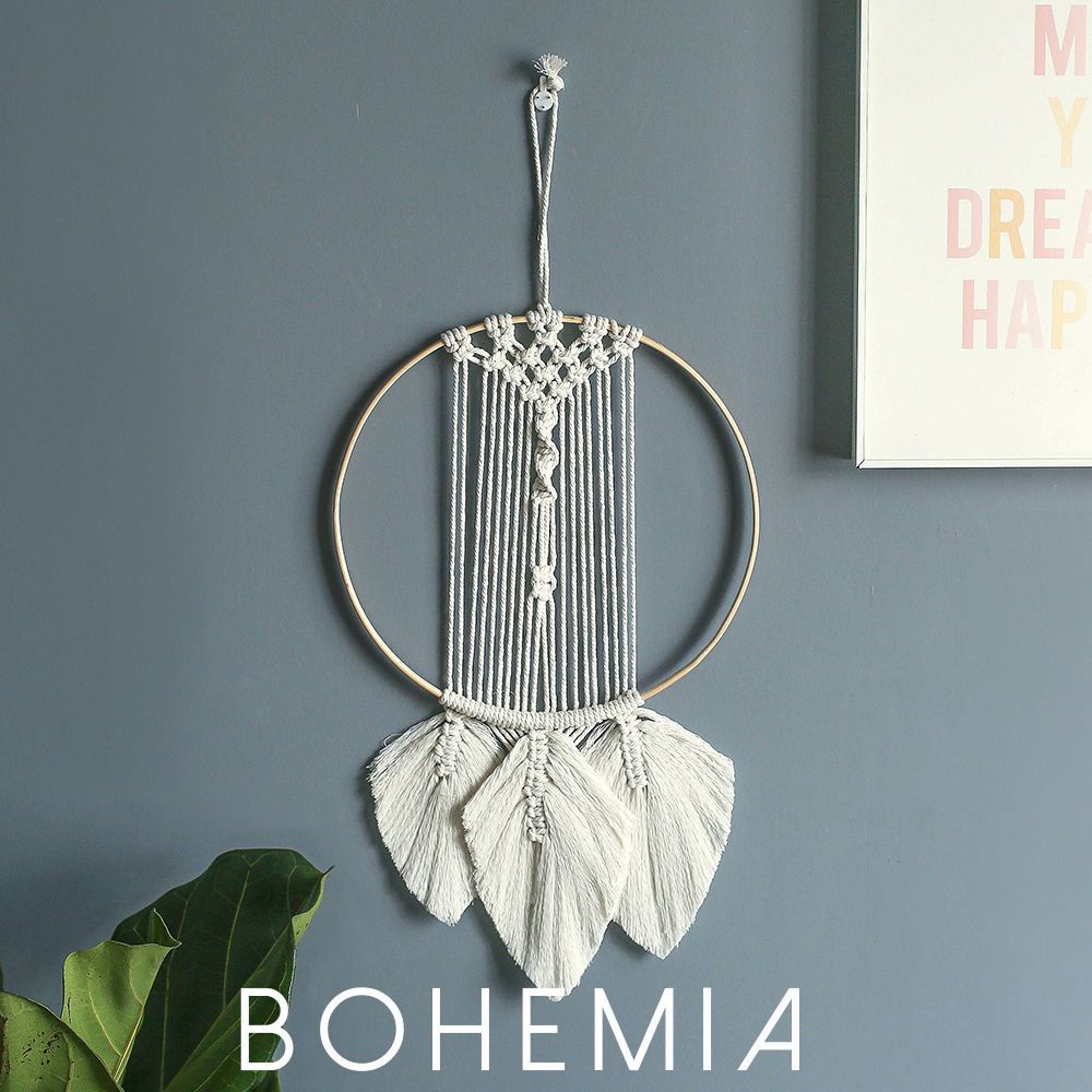 Nordic Ins Tapestry Hand-Woven Wall Hanging Indoor Wall Background Decoration Wall Decorations Bed a