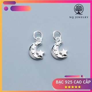 Charm S925 hình mặt trăng treo