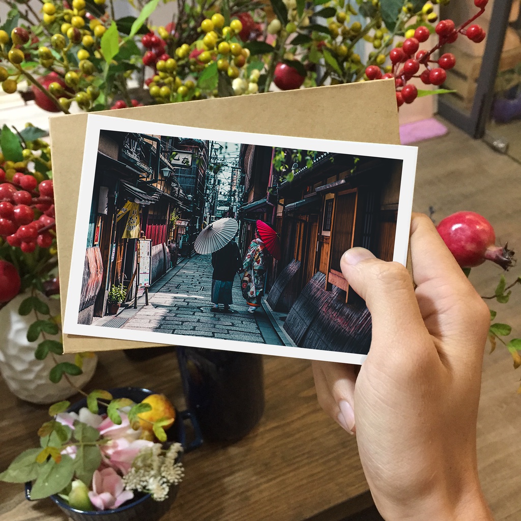 Bưu thiếp, thiệp, postcard chủ đề Nhật Bản in giấy mỹ thuật kích thước 10x15 tặng kèm bao thư giấy kraft