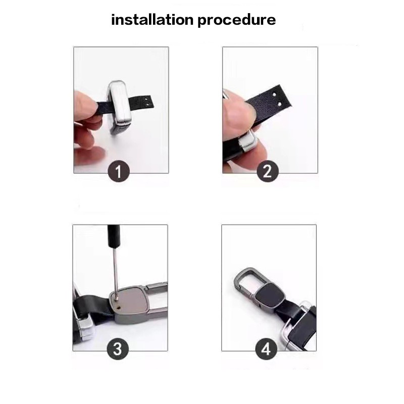 Móc Chìa Khóa Bằng Da Và Hợp Kim Nhôm Cho Xe Hơi Honda Nissan Toyota Perodua Proton