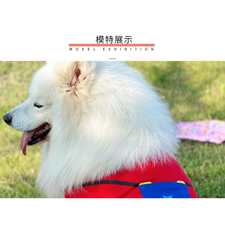 Áo Xuân Hè Phong Cách Samoyed Màu Vàng Đồng Hình Chó Shiba Inu Husky Cỡ Vừa Và Lớn Chống Mất Công Chúa Cho Cún Cưng