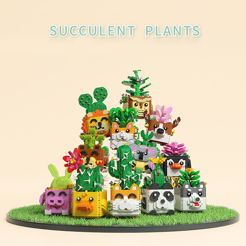 Đồ Chơi Lắp Ráp Mô Phỏng Động Vật Hoạt Hình Dễ Thương Cho Trẻ Em