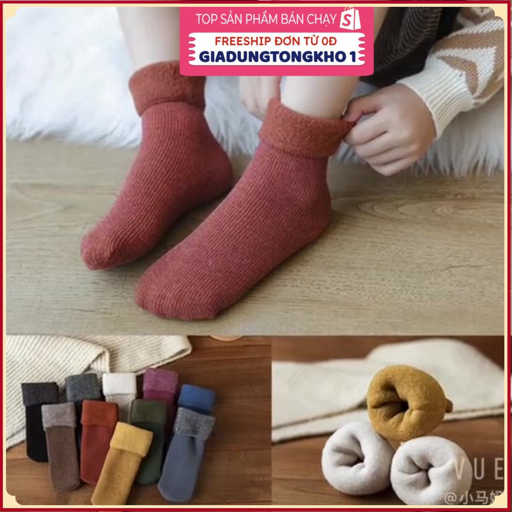 PVN41553 Tất trẻ em lót lông, vớ cho bé cổ cao lót nỉ siêu ấm phong cách Hàn Quốc Giá Rẻ