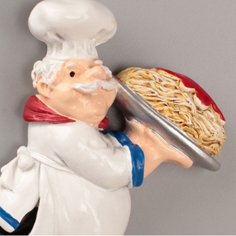 Aoto Móc Treo Đồ Gắn Tường Bằng Resin Phong Cách Đầu Bếp Hoạt Hình