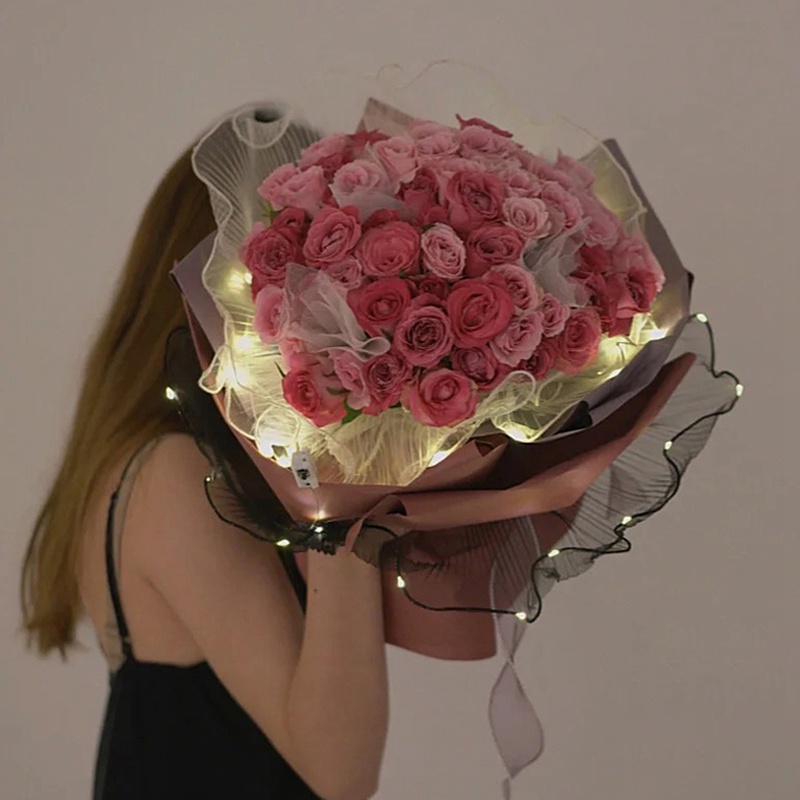 Cuộn Dây Ren Hoa Trang Trí Bó Quà Sáng Tạo