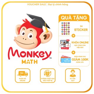 Monkey Math (+ BỔ TRỢ) Toàn quốc [E-voucher] - Voucher mã học Phần mềm Toán tiếng Anh