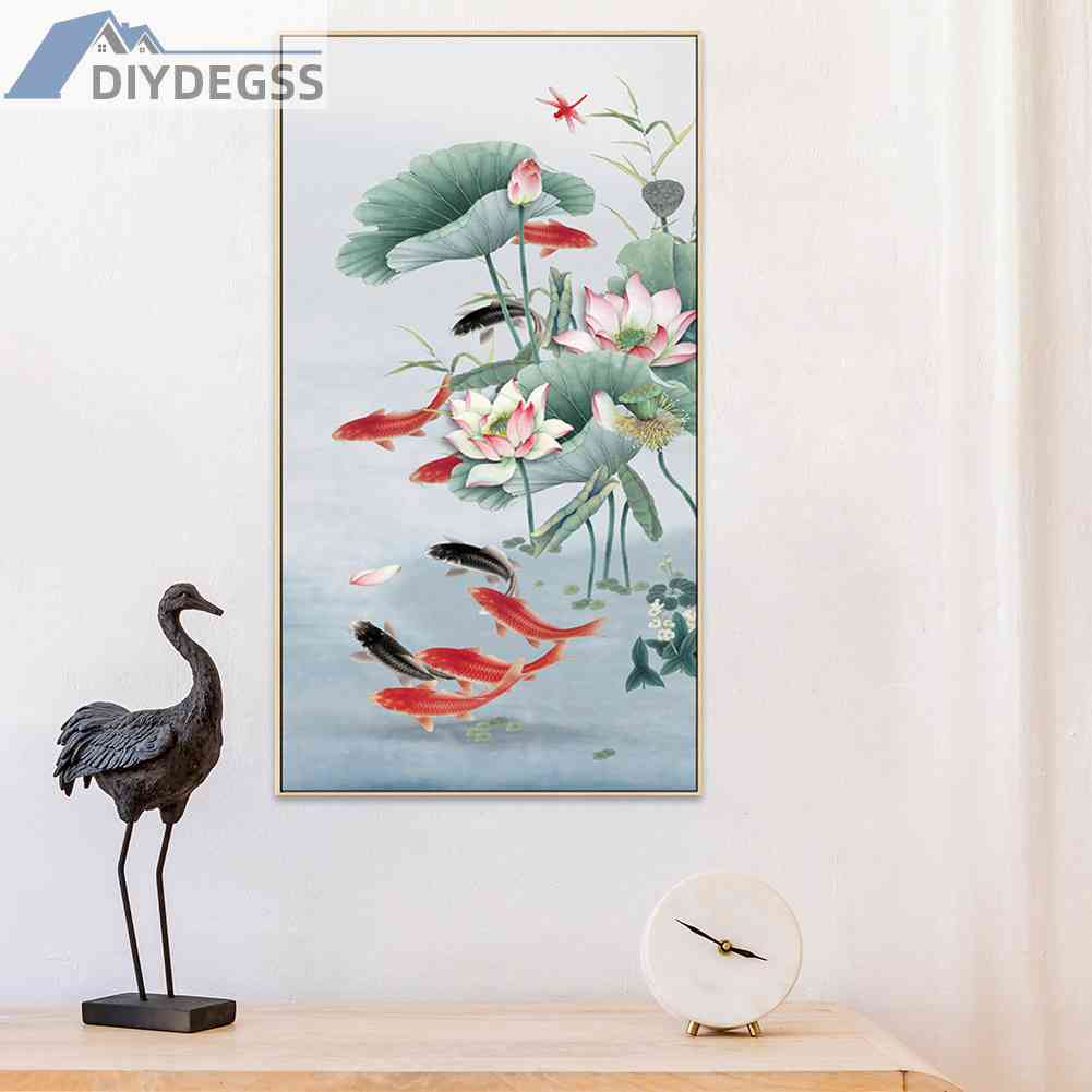 Bộ Tranh Thêu Chữ Thập 11CT Hình Lá Sen