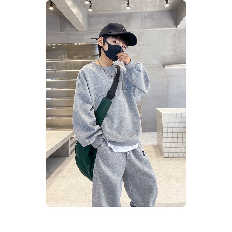 YAOEENH Bộ Đồ Thể Thao Áo Khoác Phối Quần Dài 120-170cm Thời Trang Mùa Thu Cho Bé Trai