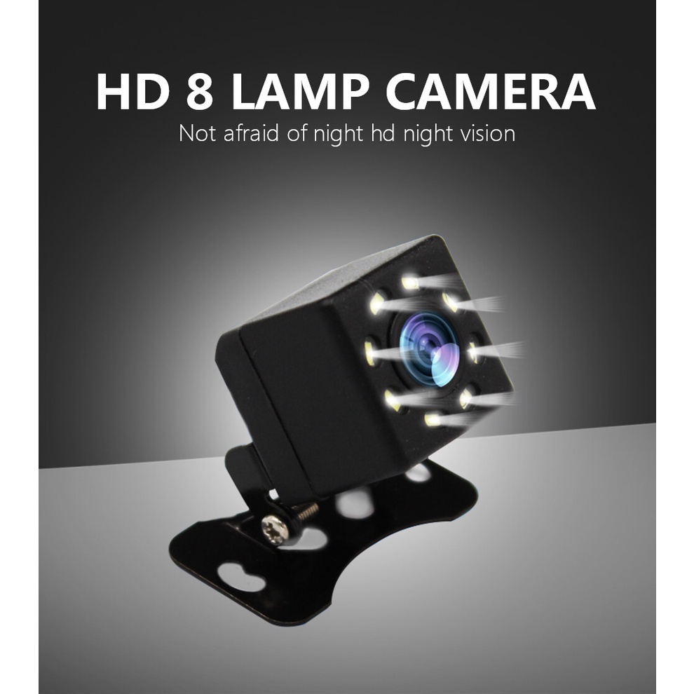 Camera lùi 8LED/12LED Đèn hậu xe biển kiểm được cắm vào camera góc rộng phía sau tầm nhìn ban đêm chống thấm nước HD | BigBuy360 - bigbuy360.vn