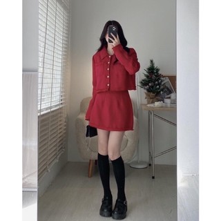 Sét dạ tweed cúc ngọc
