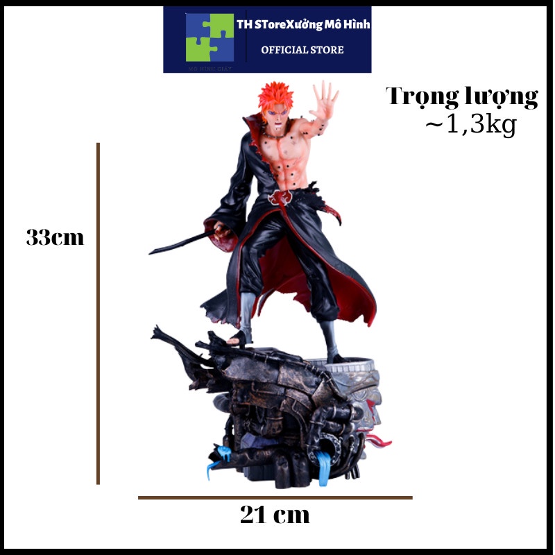 Mô hình Naruto nhân vật Pain đẫm máu cao 33cm fullbox màu, Figure Pain fullbox màu
