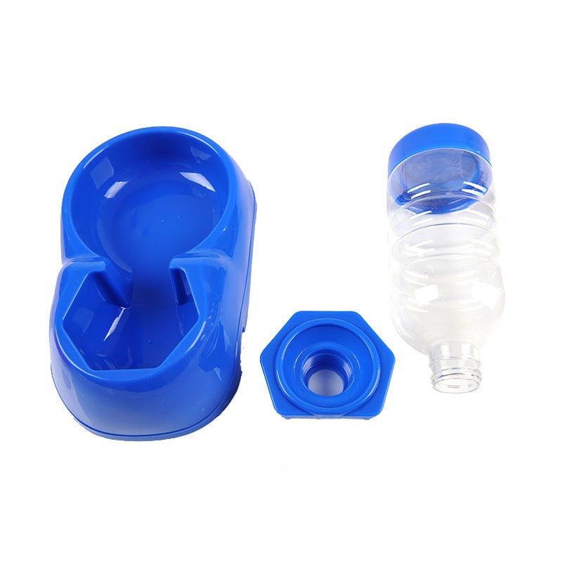 Bình nước tự động cho chó mèo thú cưng dạng khay uống đơn đặt nền kèm bình phù hợp chó mèo dưới 5kg