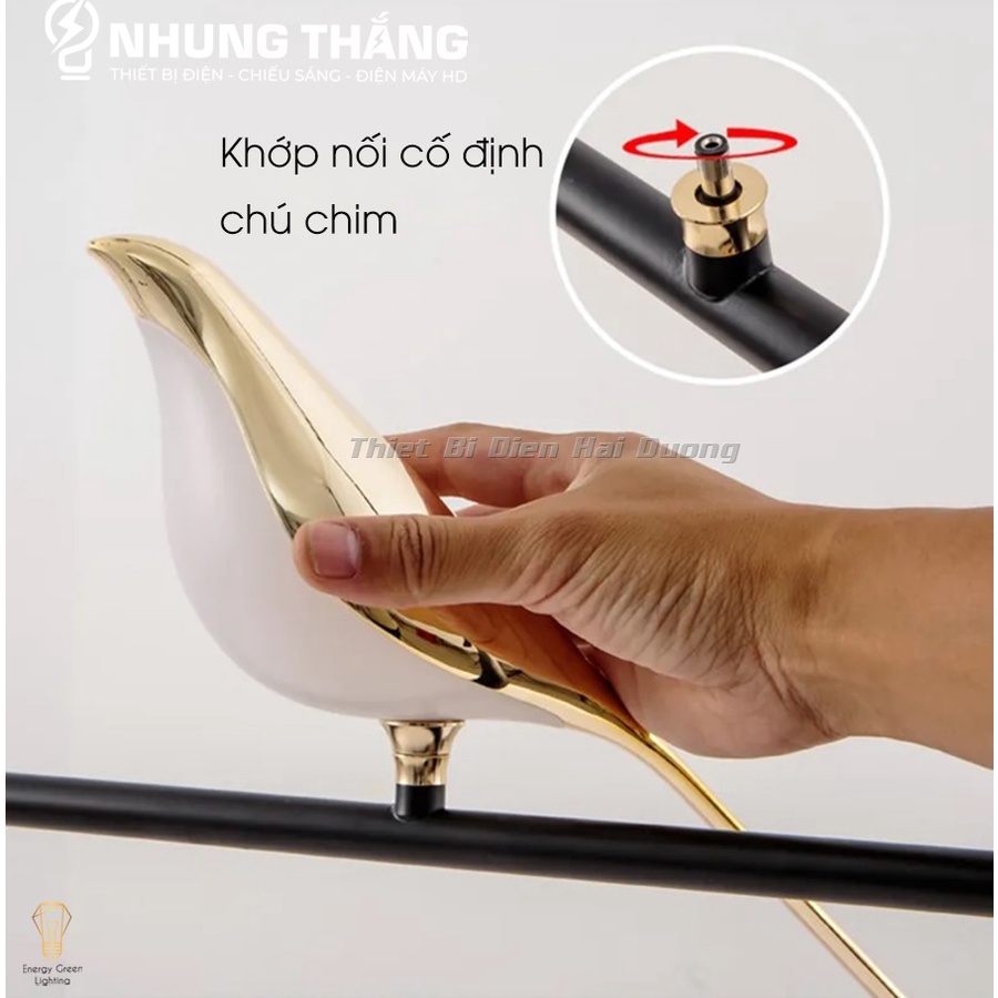 Đèn Treo Tường Hình Chim Cao Cấp DT-504- Decor Phong Cách Độc Đáo - Xoay 360 Độ - Ánh Sáng Vàng - Bảo Hành 1 Năm
