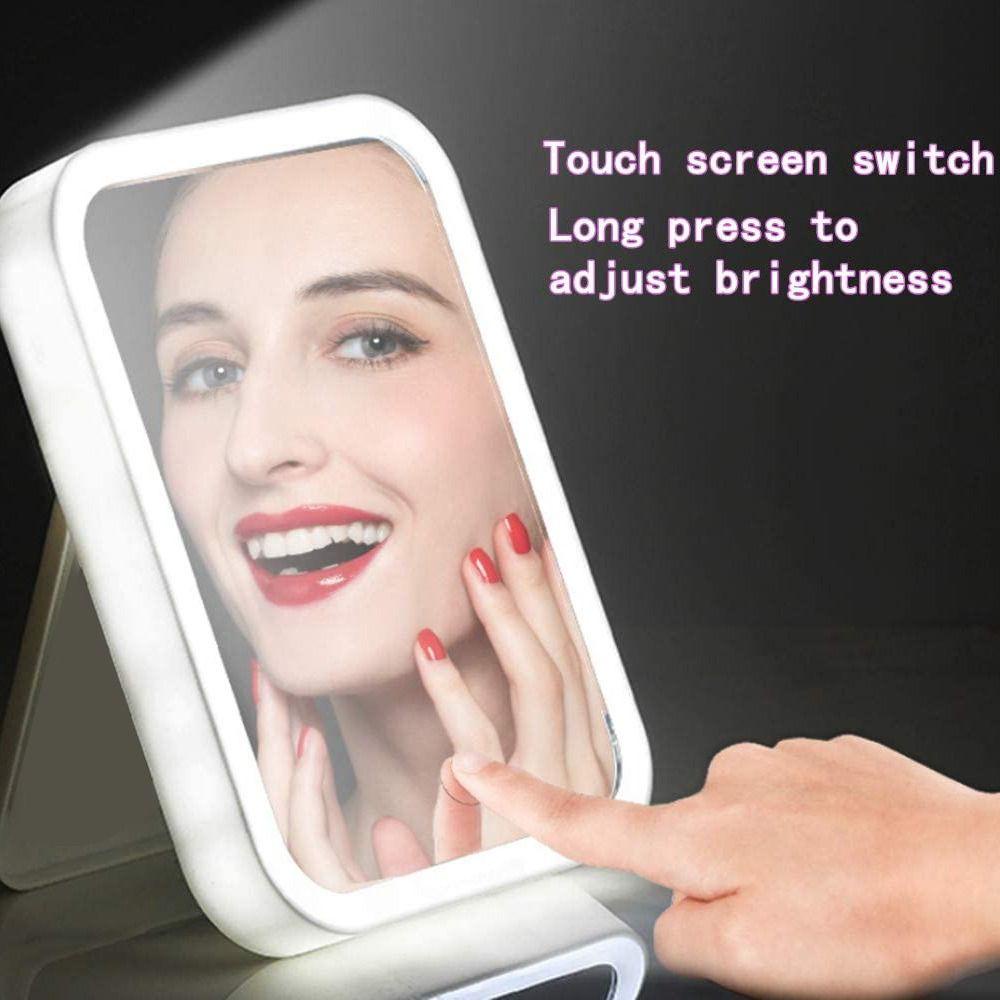 Gương Trang Điểm Tích Hợp Đèn LED Có Thể Xoay Tiện Dụng Cho Phòng Tắm