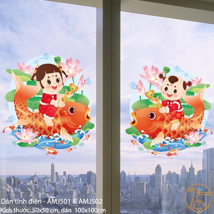 Decal Trang Trí Dán Kính Tĩnh Điện Đa Dạng Nhiều Mẫu Cho Shop Và Hàng Quán