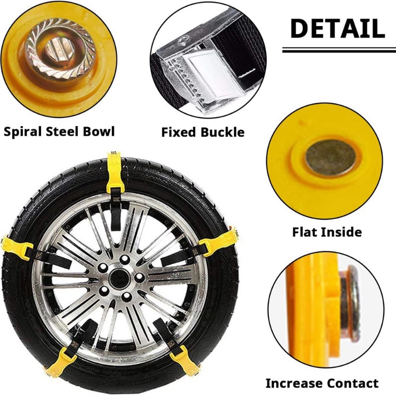 Dây Xích TPU Dày Dặn Chống Trượt Gắn Lốp Xe Hơi / Xe Tải Khẩn Cấp