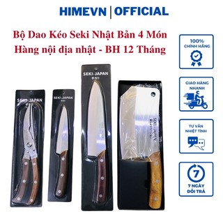 Bộ dao kéo seki nhật bản 4 món dao, kéo hàng nội địa nhật - bh 12 tháng