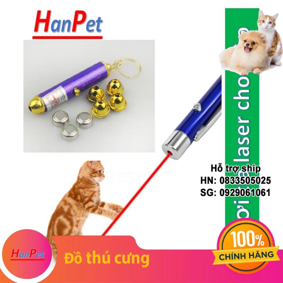 Hanpet.GV- Đồ chơi tia laser cho mèo (kèm pin) dạng bút laze phát tia sáng đèn led cho chó và mèo đùa nghịch