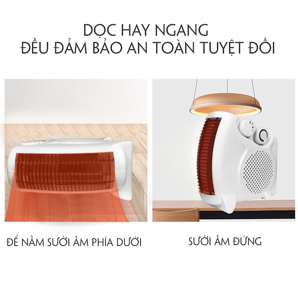Quạt Sưởi Ấm Mini Để Bàn Cho Gia Đình - Máy Sưởi Ấm Hồng Ngoại Bảo Hành Lên Đến 12 Tháng