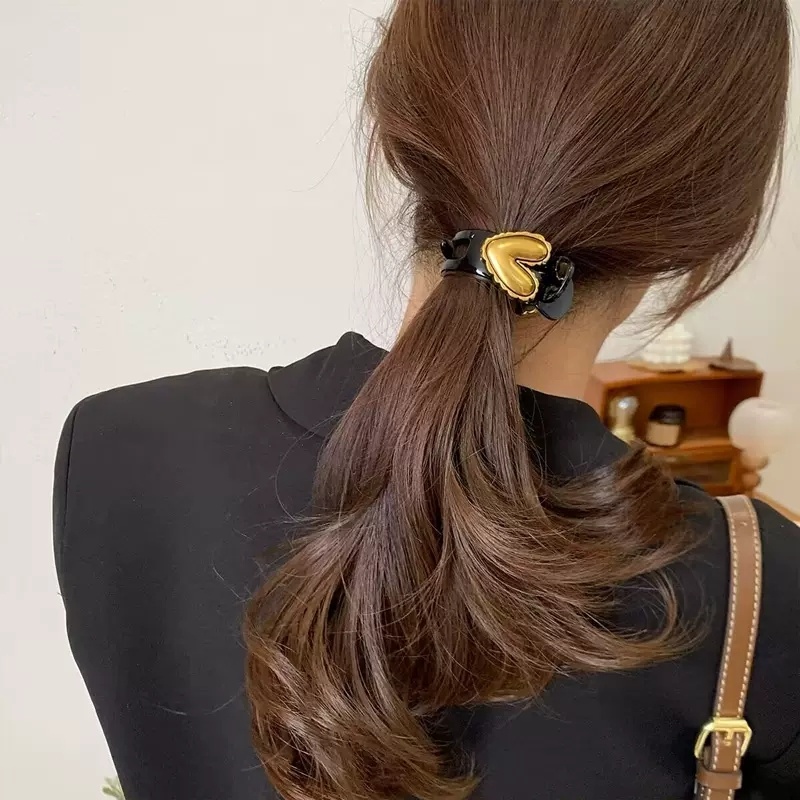 Kẹp Tóc Càng Cua Cố Định Chống Chảy Xệ Phong Cách Retro Thanh Lịch Cho Nữ