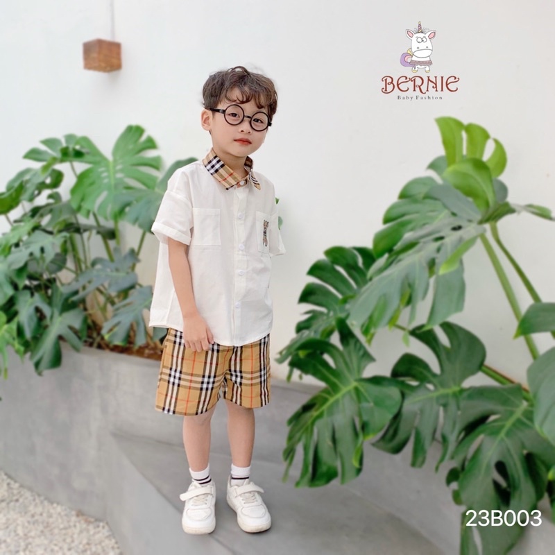 set áo sơ mi hoạ tiết BBr