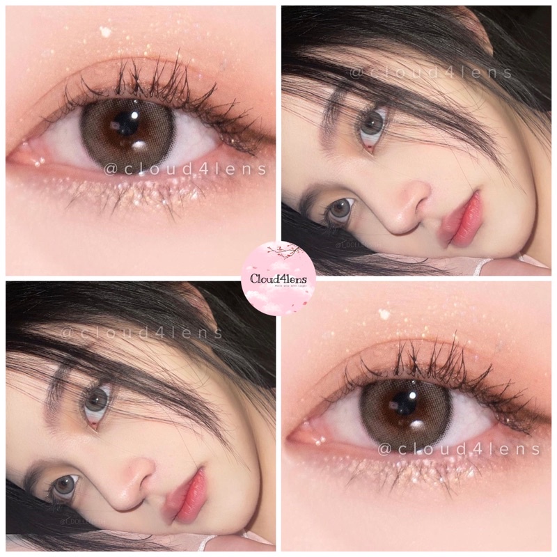 Kính áp tròng nâu viền Oli Nude không giãn cận 0-7 độ giá 1 đôi