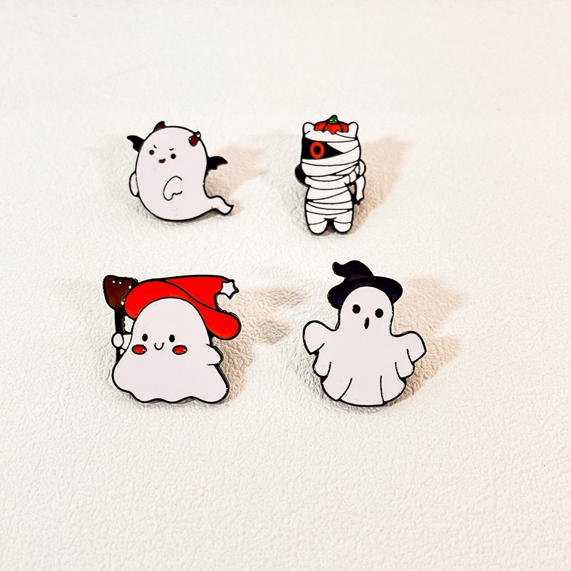 Ghim Cài Áo Hình Bí Ngô Phong Cách Halloween Dễ Thương