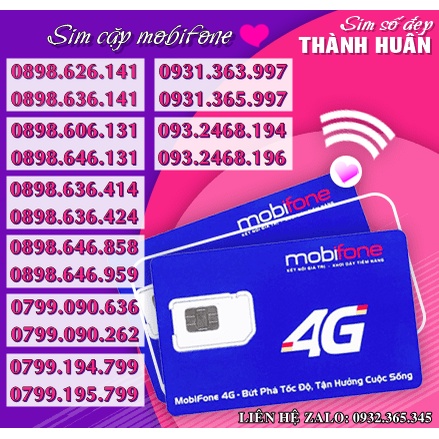 SIM CẶP MOBIFONE - SIM TÌNH NHÂN - CHỌN CẶP SỐ TÙY THÍCH
