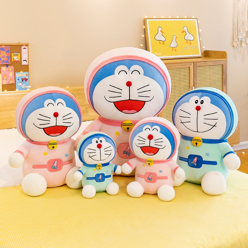 Gấu bông Doreamon phi hành gia, gấu bông dễ thương kích thước 30 50 và 75cm, chất liệu miniso bông trắng tin khiết