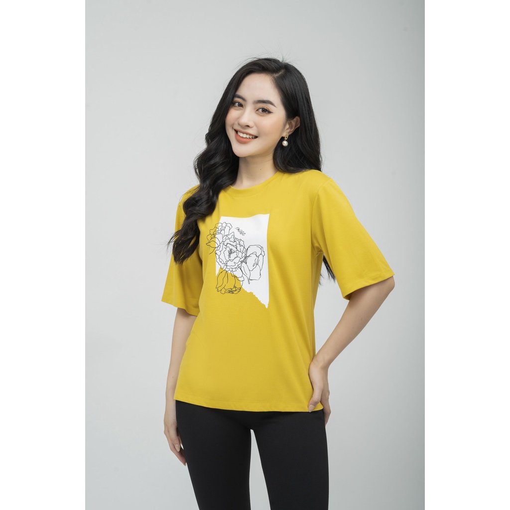 Áo cotton Fiona in họa tiết hoa thân trước F522167