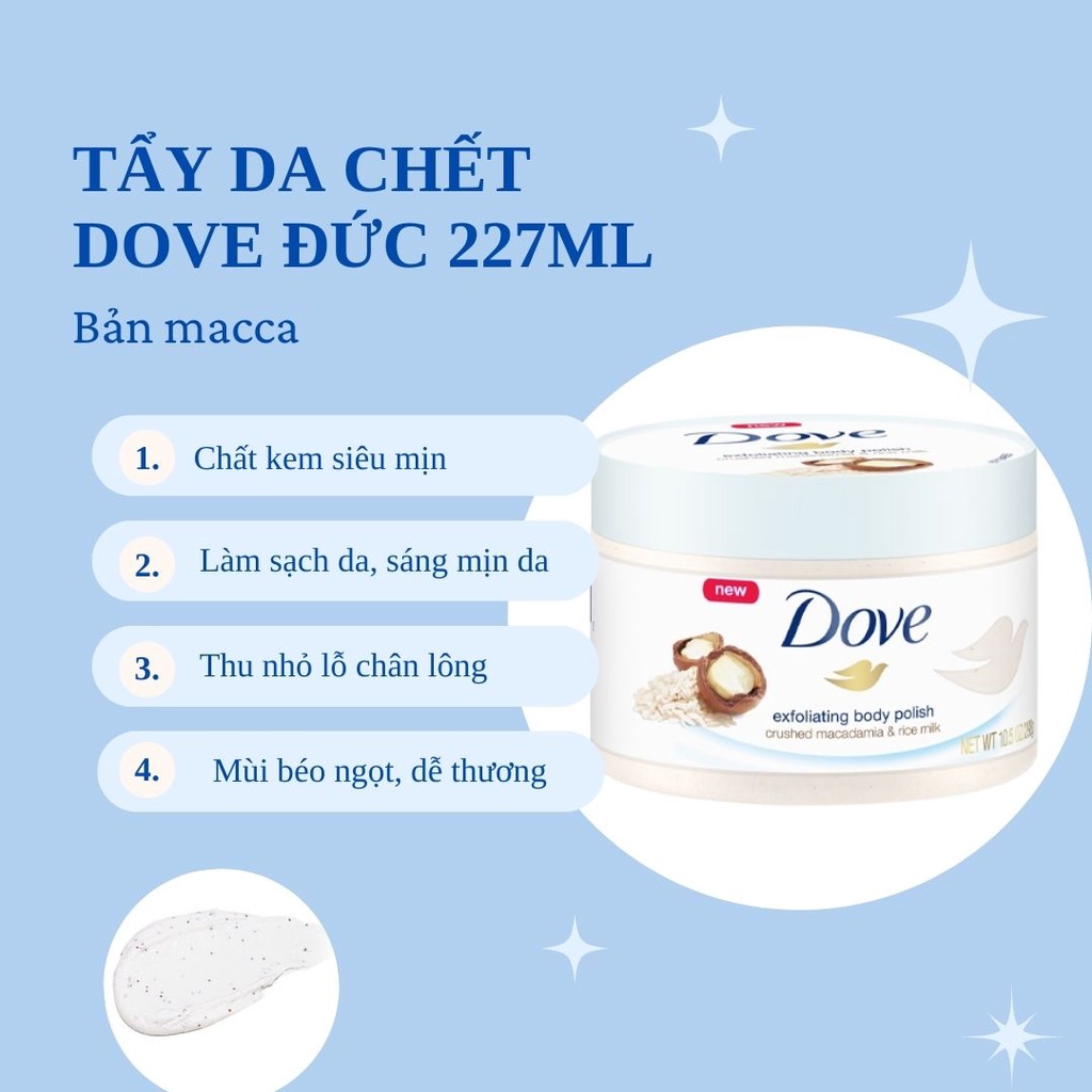 [ Bản Đức ] Tẩy Da Chết Toàn Thân DOVE Chăm Sóc Da Dưỡng Trắng Cấp Ẩm Exfoliating Body Polish | BigBuy360 - bigbuy360.vn