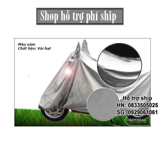 Hỗ trợ Ship- Bạt phủ xe máy - áo trùm xe màu xám - Bạt che mưa - áo chống nắng cho xe - sunzin bat101