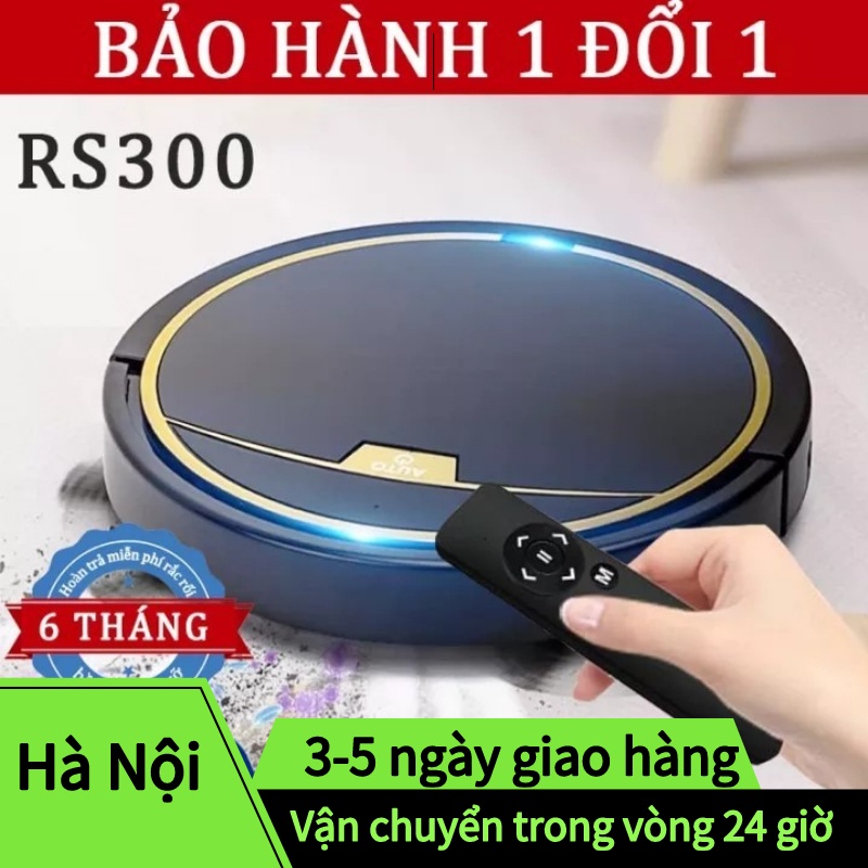 Robot hút bụi lau nhà RS300,Cao Cấp Tự động hút bụi, Lau nhà, Hút Siêu Khỏe- bảo hành 12 tháng