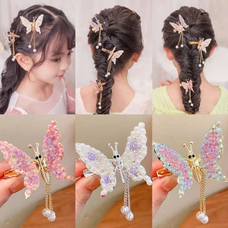 Kẹp Tóc Hình Bướm Bằng Kim Loại Độc Đáo