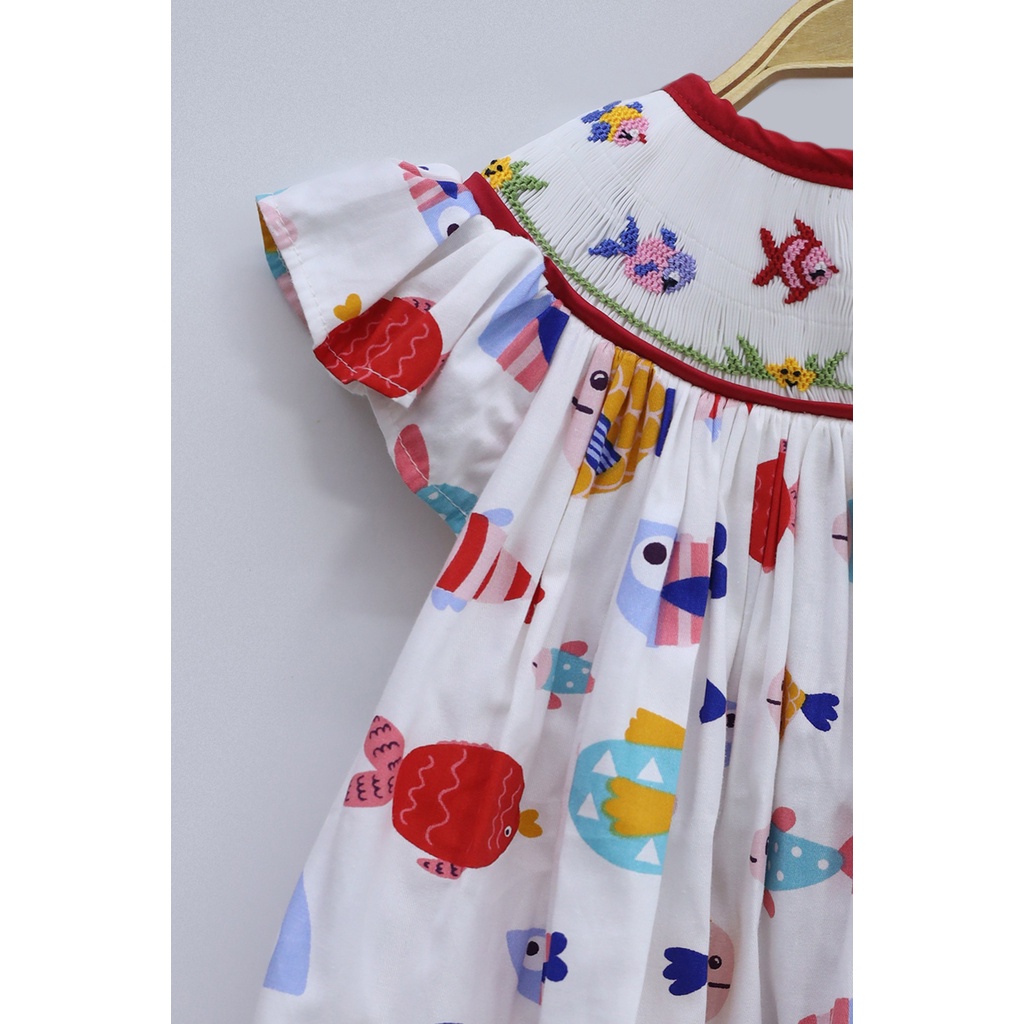 ĐẦM SMOCK CÁ MÀU SẮC