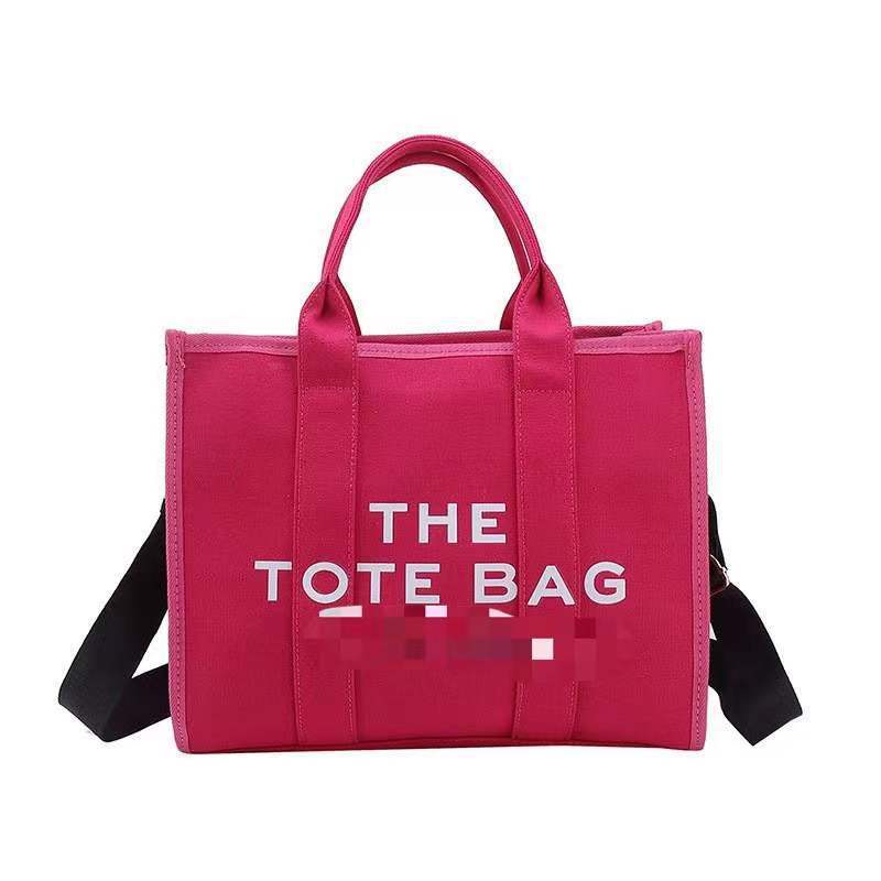 Túi Tote Đeo Chéo Vai Bằng Vải Bạt In Chữ Thời Trang Mùa Hè 2023