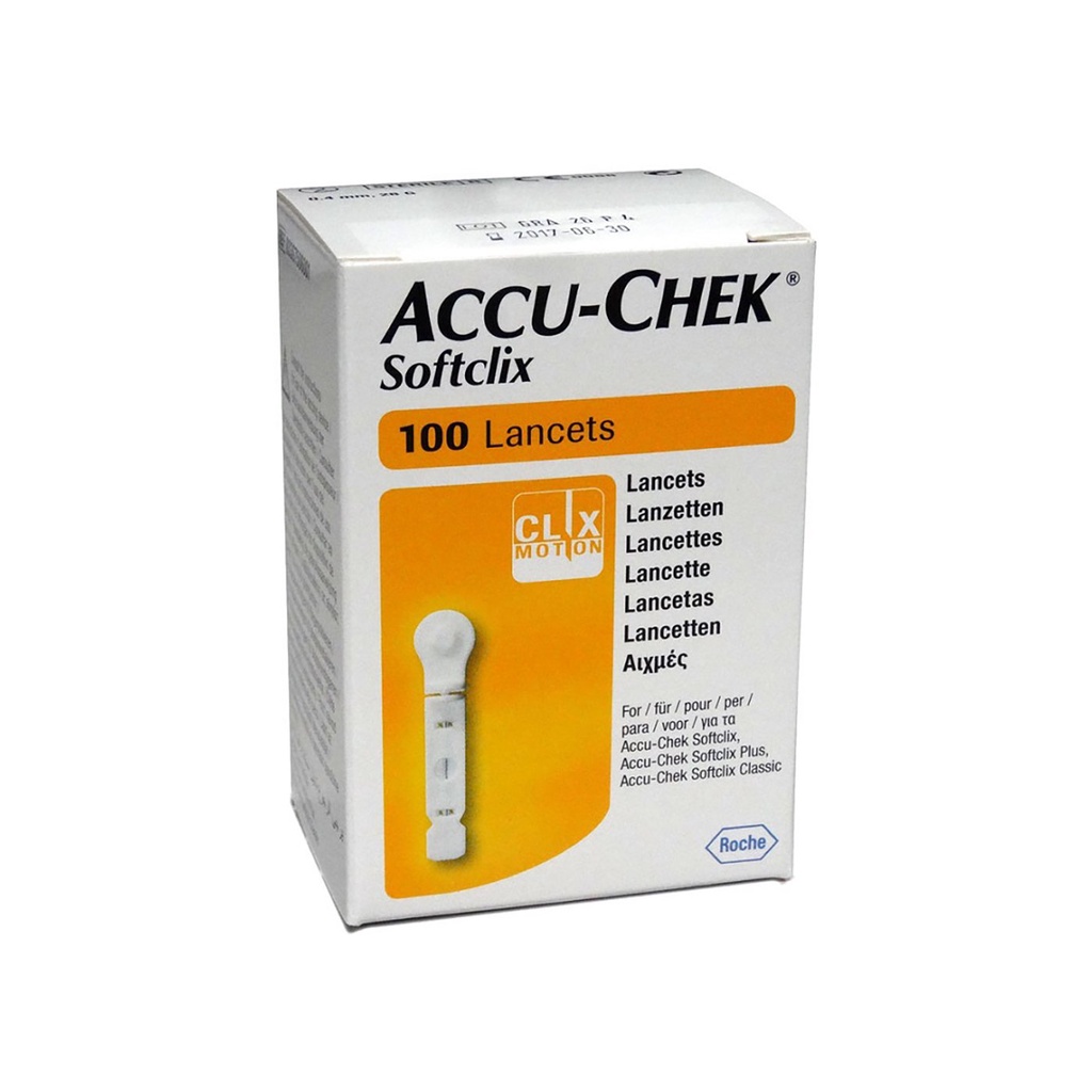 Đường Kiểm Tra Dòng Điện Accu chek Softclix 100EA - 0.4mm 28G Accu chek Accu
