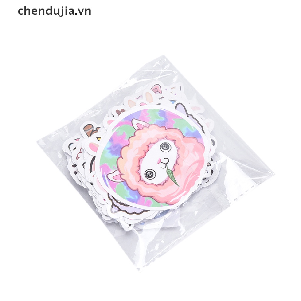 Bộ 50 Miếng Dán Trang Trí Laptop / Ván Trượt / Va Li Hình Lạc Đà Alpaca Độc Đáo