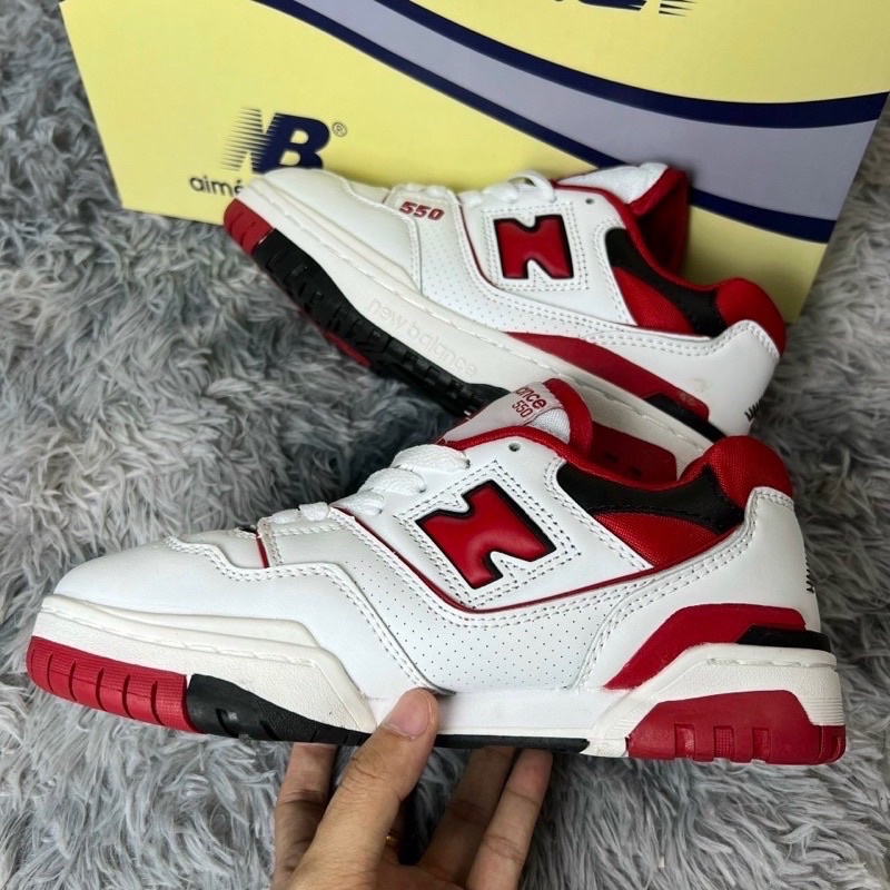 GIÀY NEW.BALA!NCE 550 WHITE RED LAI AU
