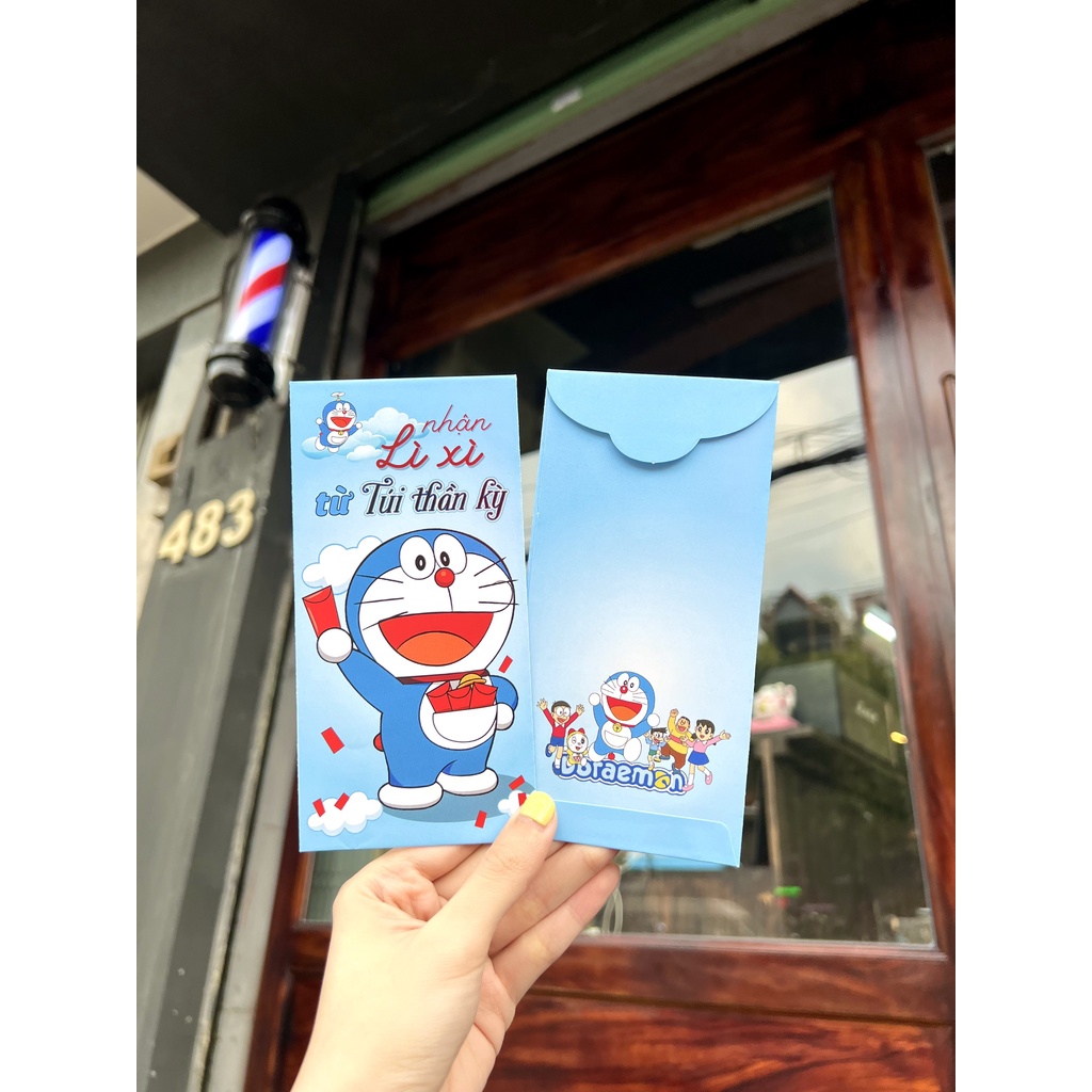 Xấp 10 bao lì xì đôrêmon, gấu dâu lotso