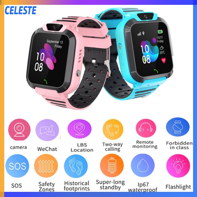 Đồng Hồ Thông Minh CELE Q16s Chống Thấm Nước Định Vị Cảm Ứng Gọi Điện Thoại Cho Bé Trai Gái
