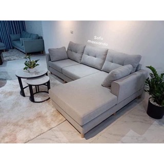  Sofa Góc L nỉ kích thước 2m2x1m4 màu sắc tự chọn H20L9 kết cấu khung gỗ chắc chắn cho phòng khách 